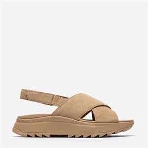 Clarks Womens Dashlite Wish Ankle Strap Sandals Beige Suede