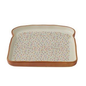 Coast To Coast - Fairy Bread Ceramic Plate Multi-Coloured 16x16cm
