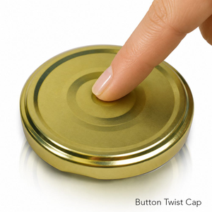 70mm Metal Twist-Off Lid - Gold (Button Top)