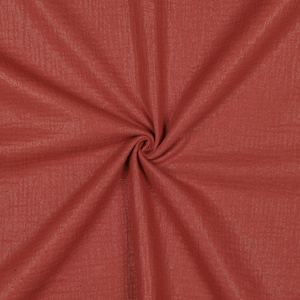 Tissu double gaze de coton irisé - Brique