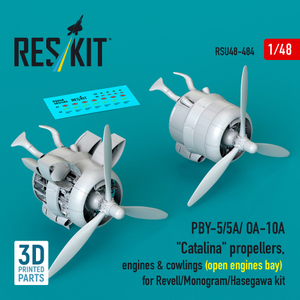 ResKit RSU48-0484 1:48 PBY-5/OA-10 Catalina Propellers/Engines