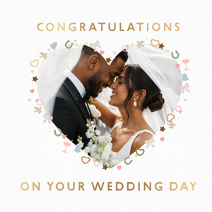 Moonpig Congratulations Photo Upload Wedding Day Card