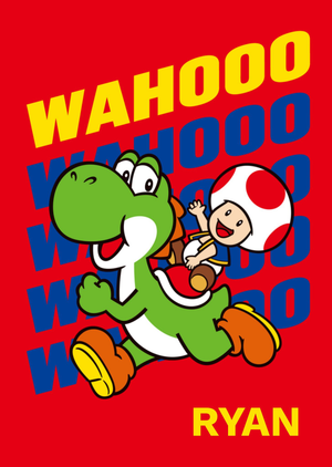 Super Mario Yoshi And Toad Wahoo Card