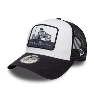 New Era London Navy 9FORTY A-Frame Trucker Adjustable Cap