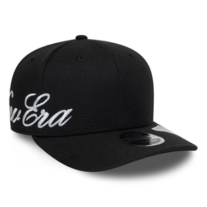 New Era Big Script Black 9SEVENTY Stretch Snap Adjustable Cap