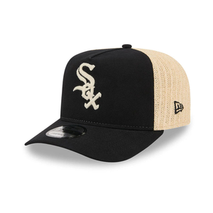 Chicago White Sox MLB Grained Black 9FIFTY A-Frame Snapback Adjustable Cap