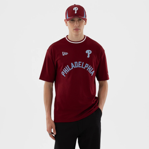 Philadelphia Phillies MLB Dark Red Oversized T-Shirt