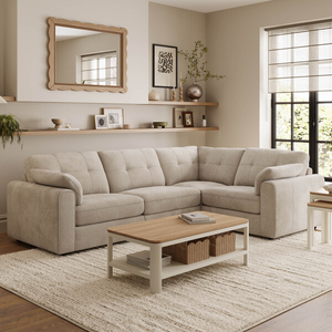 Marley 4 Seat Modular Left Hand Corner Sofa in Lila Natural Fabric - Group 2