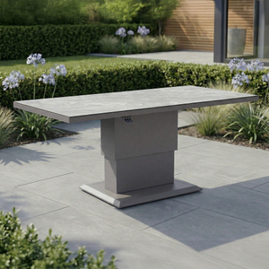 Maze - Aluminium Rectangular Outdoor Rising Table - Dawn Grey