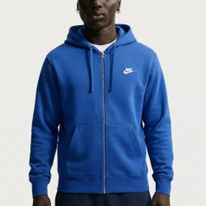 Nike Club Fleece Felpa - Game Royal/White