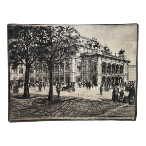 Herta Czoernig Etching European Street Scene C.1930