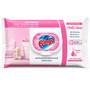 Bingo Surface Cleaning Wet Wipes Happy Home 96pcs - 1 / SLEEVE