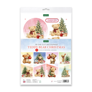 Die Cut Decoupage – Teddy Bear Christmas (pack of 12)