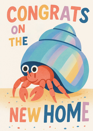 Moonpig Cute Crab Illustrated New Home Card