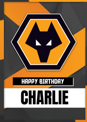 Moonpig Wolverhapton Wanderers Fc Logo Birthday Card