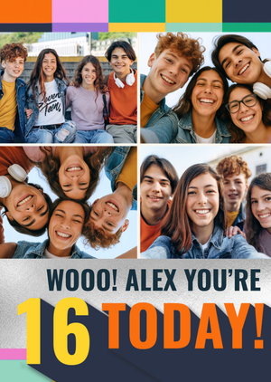 Moonpig Wooo 16 Today Photo Upload Birthday Card