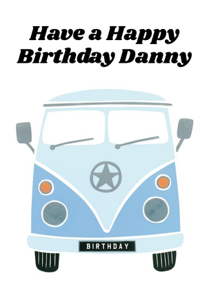 Moonpig Campervan Personalised Happy Birthday Card