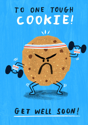 Moonpig One Tough Cookie Illustrated Get Well Card