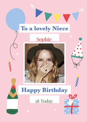 Moonpig Designers Helen Butler Photo Upload Fun Neice Birthday Card