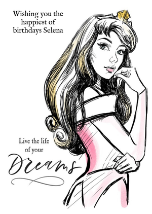 Disney Princesses Disney Princess Sleeping Beauty Live The Life Of Your Dreams Birthday Card