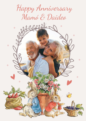 Beatrix Potter Peter Rabbit Happy Anniversary MamÃ³ & Daideo Card