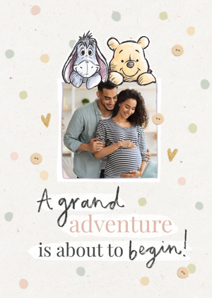 Disney Winnie The Pooh A Grand Adventure Is About To Begin Photo Upload Card