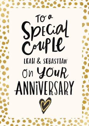Moonpig Typographic Anniversary Card