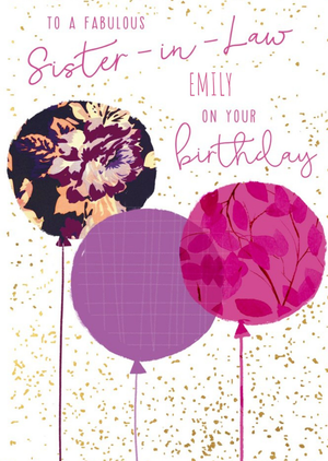 Moonpig To A Fabulous-In-Law Balloon Illustration Birthday Card