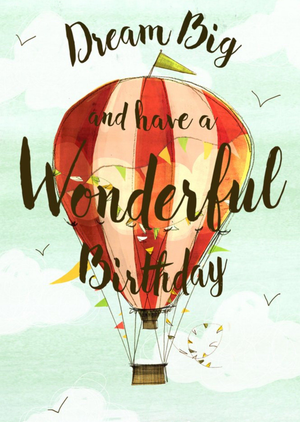 Moonpig Hot Air Balloon Birthday Card