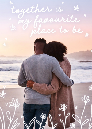 Moonpig Together Is My Favourite Place Photo Upload Valentine's Day Card