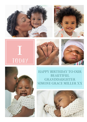 Moonpig Multi Photo Upload 1st Birthday Card