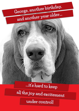 Moonpig Another Birthday, Another Year Older. Funny Dog Birthday Card