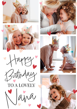 Moonpig Lovely Nana Multiple Photo Upload Birthday Card
