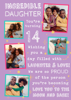 Moonpig Love You To The Moon And Back Photo Upload Birthday Card