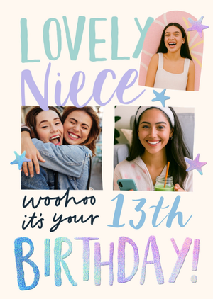 Moonpig Woohoo It's Your 13Th Birthday Photo Upload Niece Birthday Card