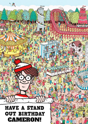 Other Wheres Wally Stand Out Personalised Card