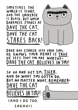 Moonpig Dave The Cat Card