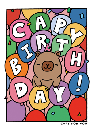 Jolly Awesome Capy Birthday Card