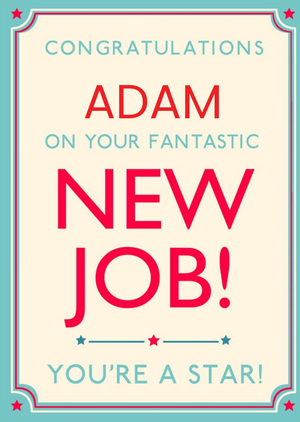 Moonpig Hotchpotch Sweet New Job Card
