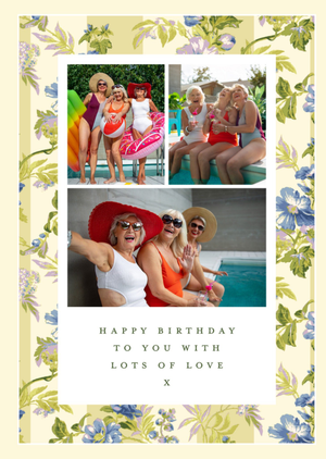 Moonpig Laura Ashley To You With Lots Of Love Floral Photo Upload Birthday Card