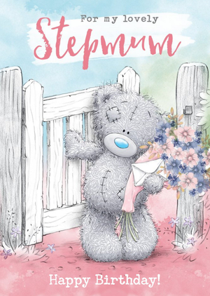 Tiny Tatty Teddy Cute Tatty Teddy Birthday Card - Lovely Stepmum - Photo Upload