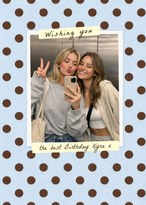Moonpig Polka Dot Photo Upload Birthday Card