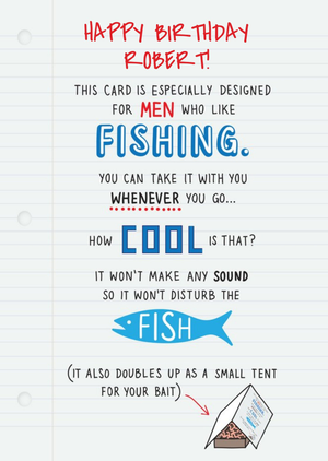 Moonpig This Card Is Designed For Men Who Like Fishing... Card