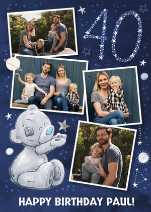 Me To You Tatty Teddy Age 40 Photo Upload Space Birthday Card