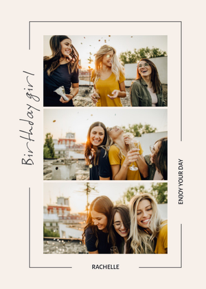 Moonpig Birthday Girl Photo Upload Card