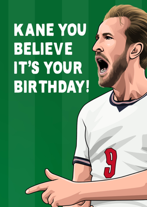 All Things Banter Can You Believe It's Your Birthday Illustrated Footballer Card