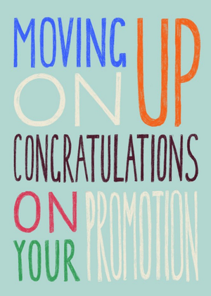 Moonpig Katy Welsh Illustration Typographic Colourful Promotion Card