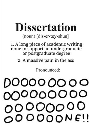 Moonpig Funny Dissertation Dictionary Definition Card