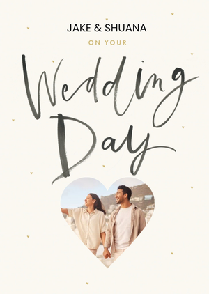 Moonpig Clintons On Your Wedding Day Photo Upload Card