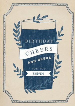 Moonpig Mens Birthday Card - Pint - Beer